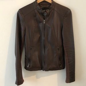 Express Brown Leather Jacket